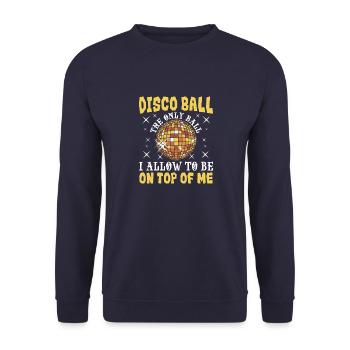 Groovy Retro Party Club Disco Fever Lifes Vintage - Unisex Sweatshirt - navy - Front - Alina (178cm) & Michal (187cm)