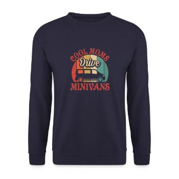 Minivan Moms Lifestyle Mom Drives Minivan Mamas - Unisex Pullover - Navy - Vorne - Alina (178cm) & Michal (187cm)