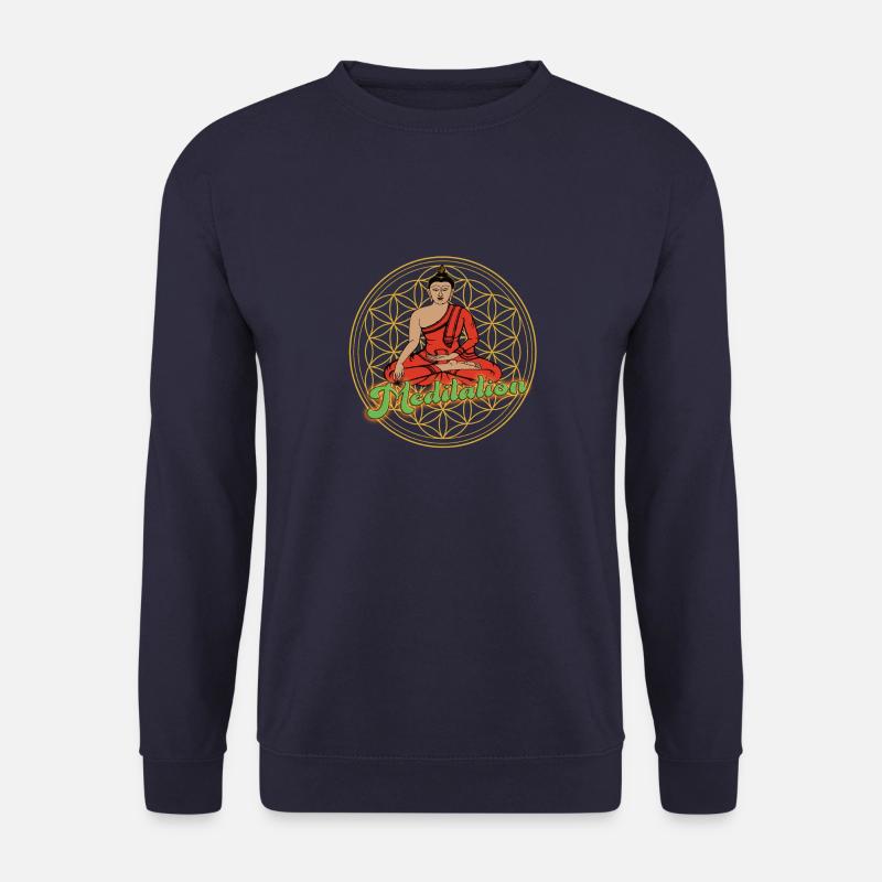 Design Buddha Meditation - Unisex Pullover - Navy