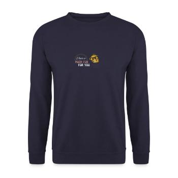 Ich habe so viel Spaß für dich - Unisex Pullover - Navy - Vorne - Alina (178cm) & Michal (187cm)