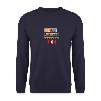 like dislike solution just like as a Feasibility - Unisex Sweatshirt - navy - Front - Alina (178cm) & Michal (187cm)