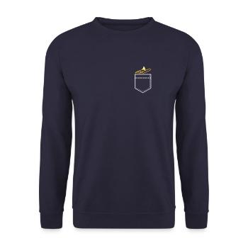 Pocket Trumpet Trompete Trombone Music Band - Unisex Sweatshirt - navy - Front - Alina (178cm) & Michal (187cm)