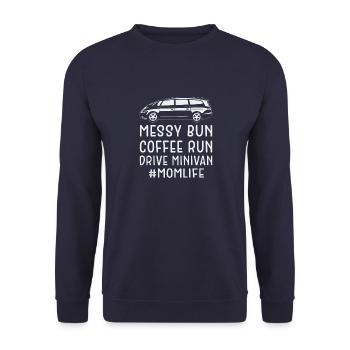 Mom Drives Minivan Super Moms Minivan Lifestyle - Unisex Pullover - Navy - Vorne - Alina (178cm) & Michal (187cm)