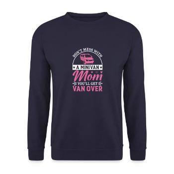Super Mom Minivan Moms Drives Minivan Lifestyle - Unisex Pullover - Navy - Vorne - Alina (178cm) & Michal (187cm)