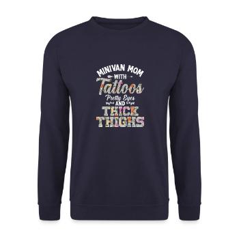 Super Mom fährt Minivan Lebensstil Minivan Mütter - Unisex Pullover - Navy - Vorne - Alina (178cm) & Michal (187cm)