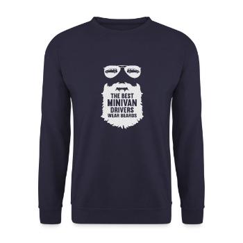 Papa qui travaille papa mode de vie conduit Minivan Geschen - Sweat-shirt Unisexe - marine - Devant - Alina (178cm) & Michal (187cm)