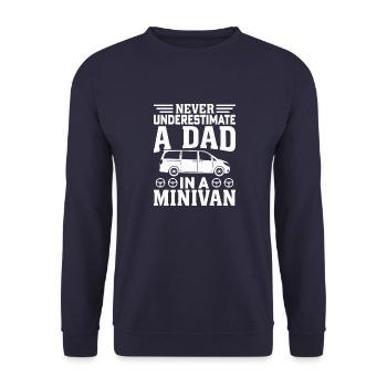 Papa conduit Minivan Papa Conduire Pappas Minivan Gesc - Sweat-shirt Unisexe - marine - Devant - Alina (178cm) & Michal (187cm)