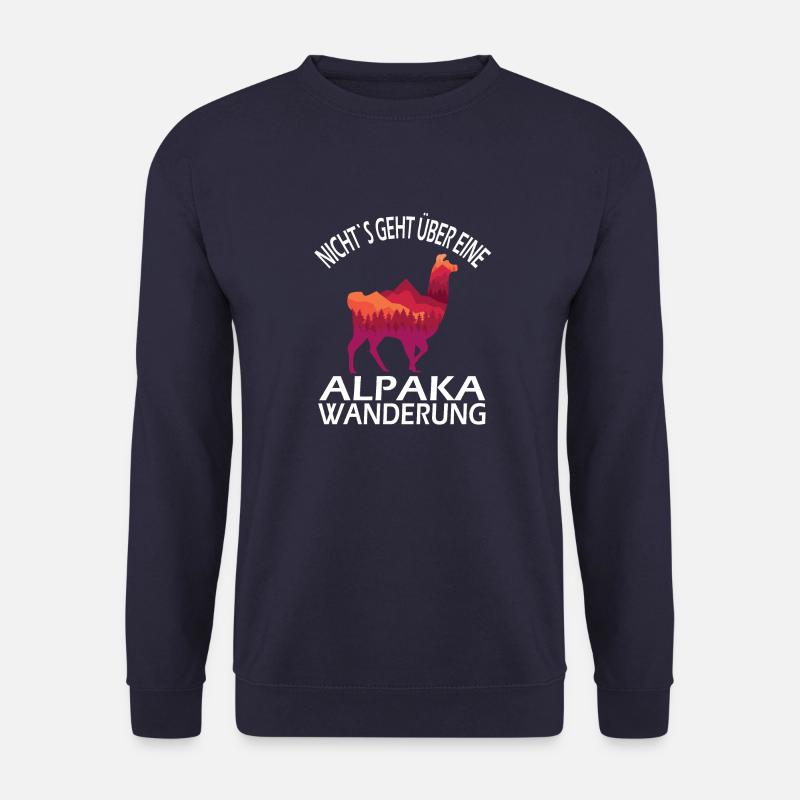 Alpaka und Lama Wanderung - Unisex Pullover - Navy
