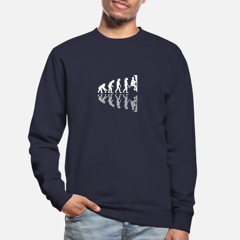 Human Evolution Funny Bouldering Climber Boulder Unisex Pullover