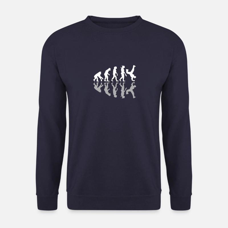 Breakdancing Human Evolution Dancer Breakdance - Unisex Sweatshirt - navy