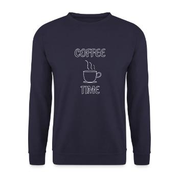 Kaffee Design für Kaffee-Liebhaber, Espresso. - Unisex Pullover - Navy - Vorne - Alina (178cm) & Michal (187cm)