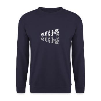 Evolution humaine Descente VTT VTT - Sweat-shirt Unisexe - marine - Devant - Alina (178cm) & Michal (187cm)