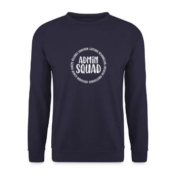 Admin Squad Admin Assistant Administrative Office - Unisex Sweatshirt - navy - Front - Alina (178cm) & Michal (187cm)