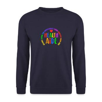 Fun Squad School Assistant Principal Health Aide - Unisex Sweatshirt - navy - Front - Alina (178cm) & Michal (187cm)