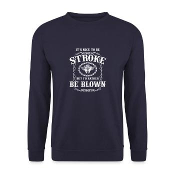 Lustiges Wortspiel Rennen Dirt Racing Leben Dirt T - Unisex Pullover - Navy - Vorne - Alina (178cm) & Michal (187cm)