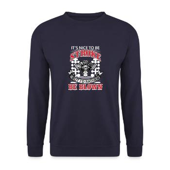 Rennen Dirt Racing Leben Funny Pun Dirt Track Raci - Unisex Pullover - Navy - Vorne - Alina (178cm) & Michal (187cm)