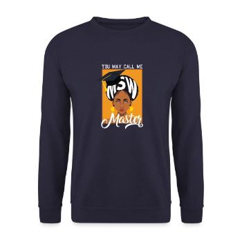 Black American Cultures Pride Histoies HBC - Unisex Sweatshirt - navy - Front - Alina (178cm) & Michal (187cm)