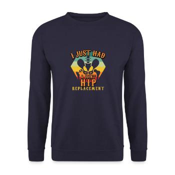 Physiotherapist Hip Surgery Warrior Awareness - Unisex Sweatshirt - navy - Front - Alina (178cm) & Michal (187cm)