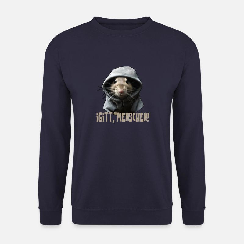 Igitt Menschen Ratte Lustiges Spruch Statement Sar - Unisex Pullover - Navy