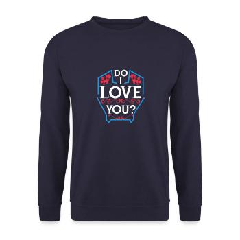 EST-CE QUE JE T’AIME - Sweat-shirt Unisexe - marine - Devant - Alina (178cm) & Michal (187cm)