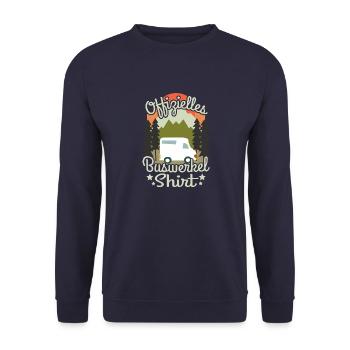 Camping Natur Camper Selbstausbauer Wildcamping & - Unisex Pullover - Navy - Vorne - Alina (178cm) & Michal (187cm)