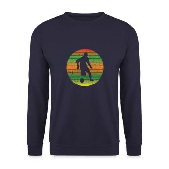 Soccer Soccer Player Soccer Coach - Unisex Sweatshirt - navy - Front - Alina (178cm) & Michal (187cm)