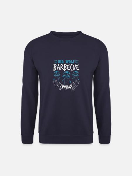 DIG WOLD BARBECUE TONIGHT - Unisex Sweatshirt - navy