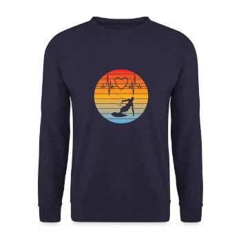 Kitesurfeur Planche à voile Planche à voile Kitesurf - Sweat-shirt Unisexe - marine - Devant - Alina (178cm) & Michal (187cm)