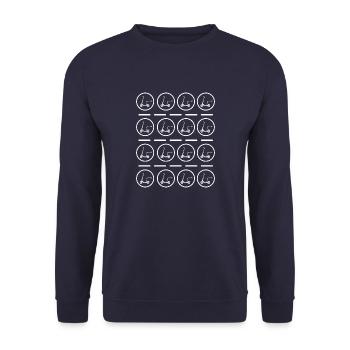 E-Scooter E-Roller Scooter - Unisex Sweatshirt - navy - Front - Alina (178cm) & Michal (187cm)