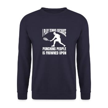 Tennis Amateurs de tennis Club de tennis Joueurs de tennis - Sweat-shirt Unisexe - marine - Devant - Alina (178cm) & Michal (187cm)