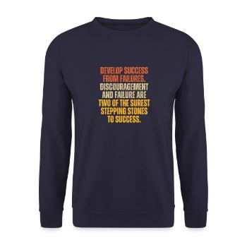 Développer le succès à partir des échecs Découragement et - Sweat-shirt Unisexe - marine - Devant - Alina (178cm) & Michal (187cm)
