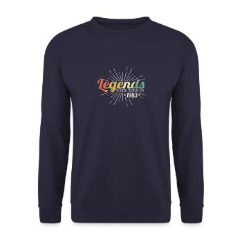 Des légendes sont nées en 1983 - Sweat-shirt Unisexe - marine - Devant - Alina (178cm) & Michal (187cm)