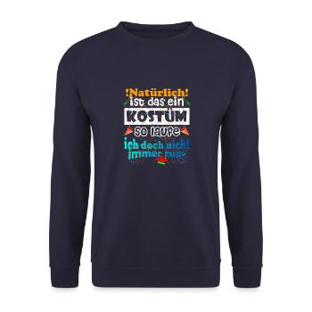 Kostüm Natürlich Verkleidet - Unisex Pullover - Navy - Vorne - Alina (178cm) & Michal (187cm)