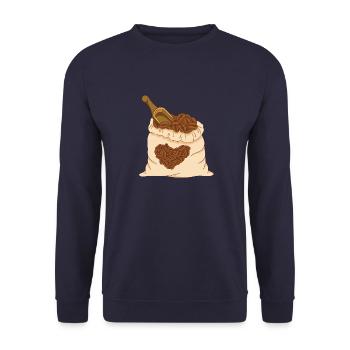 Coffee Gift Caffeine Coffee Bean Coffee Cup - Unisex Sweatshirt - navy - Front - Alina (178cm) & Michal (187cm)