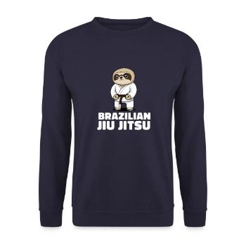 Faultier Brazilian Jiu Jitsu und Grappling - Unisex Pullover - Navy - Vorne - Alina (178cm) & Michal (187cm)