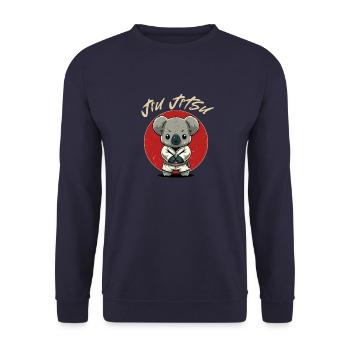BJJ MMA Koala - Lustiges brasilianisches Jiu Jitsu - Unisex Pullover - Navy - Vorne - Alina (178cm) & Michal (187cm)