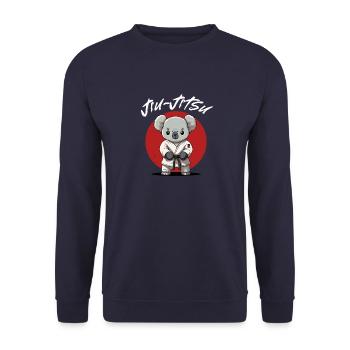 Lustiger Koala Brasilianisches Jiu Jitsu MMA - Unisex Pullover - Navy - Vorne - Alina (178cm) & Michal (187cm)