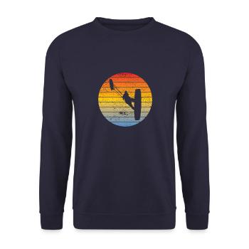 Kitesurfer Kitesurf Windsurfer Windsurfing - Sweat-shirt Unisexe - marine - Devant - Alina (178cm) & Michal (187cm)