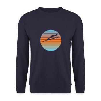Ski Jumpers Winter Sports Ski Jumping Ski Flying - Unisex Sweatshirt - navy - Front - Alina (178cm) & Michal (187cm)