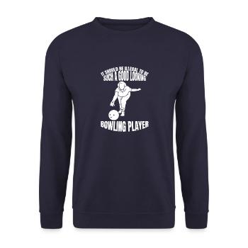 Bowling Bowling Bowling Club Bowling Club - Unisex Sweatshirt - navy - Front - Alina (178cm) & Michal (187cm)