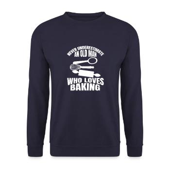Baker Pastry Chef Confectionery Bakery Baking - Unisex Sweatshirt - navy - Front - Alina (178cm) & Michal (187cm)