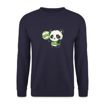 Volleyball-Baby-Panda - Unisex Pullover - Navy - Vorne - Alina (178cm) & Michal (187cm)