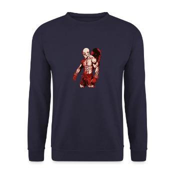 MMA Man - Käfigkämpfer Free Fighting Boxen - Unisex Pullover - Navy - Vorne - Alina (178cm) & Michal (187cm)