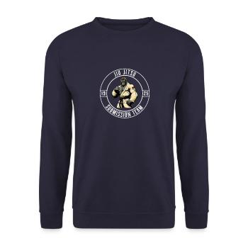 BJJ MMA Gorilla - Lustiges brasilianisches Jiu - Unisex Pullover - Navy - Vorne - Alina (178cm) & Michal (187cm)