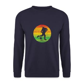 Football Player Football Team Football Design - Unisex Sweatshirt - navy - Front - Alina (178cm) & Michal (187cm)