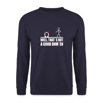 Drôle de figure de bâton Pas un bon présage - Sweat-shirt Unisexe - marine - Devant - Alina (178cm) & Michal (187cm)