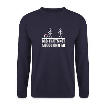 Drôle de figure de bâton Pas un bon présage - Sweat-shirt Unisexe - marine - Devant - Alina (178cm) & Michal (187cm)