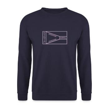 Erziehung Potential Normal Sprüche - Unisex Pullover - Navy - Vorne - Alina (178cm) & Michal (187cm)
