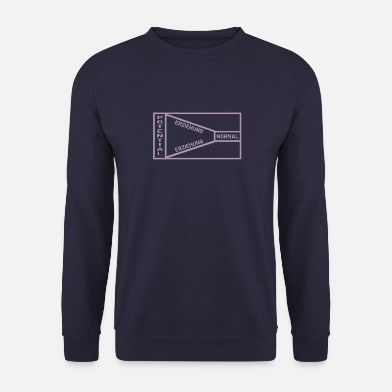 Erziehung Potential Normal Sprüche - Unisex Pullover - Navy