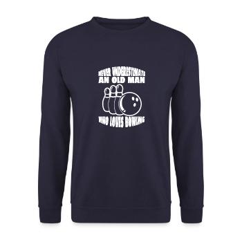 Bowling Bowling Bowling Club Bowling Club - Sweat-shirt Unisexe - marine - Devant - Alina (178cm) & Michal (187cm)